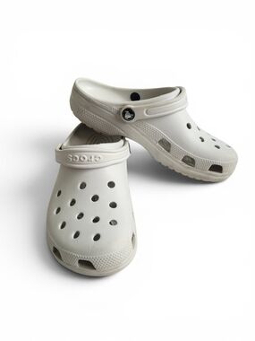 CROCS Adult Clogs in Grey Unisex Beach Size 9 Women's 7 Men's